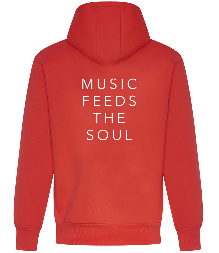Roheart Music Feeds The Soul Red Hoodie