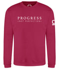 Roheart Progress Not Perfection Claret Sweatshirt