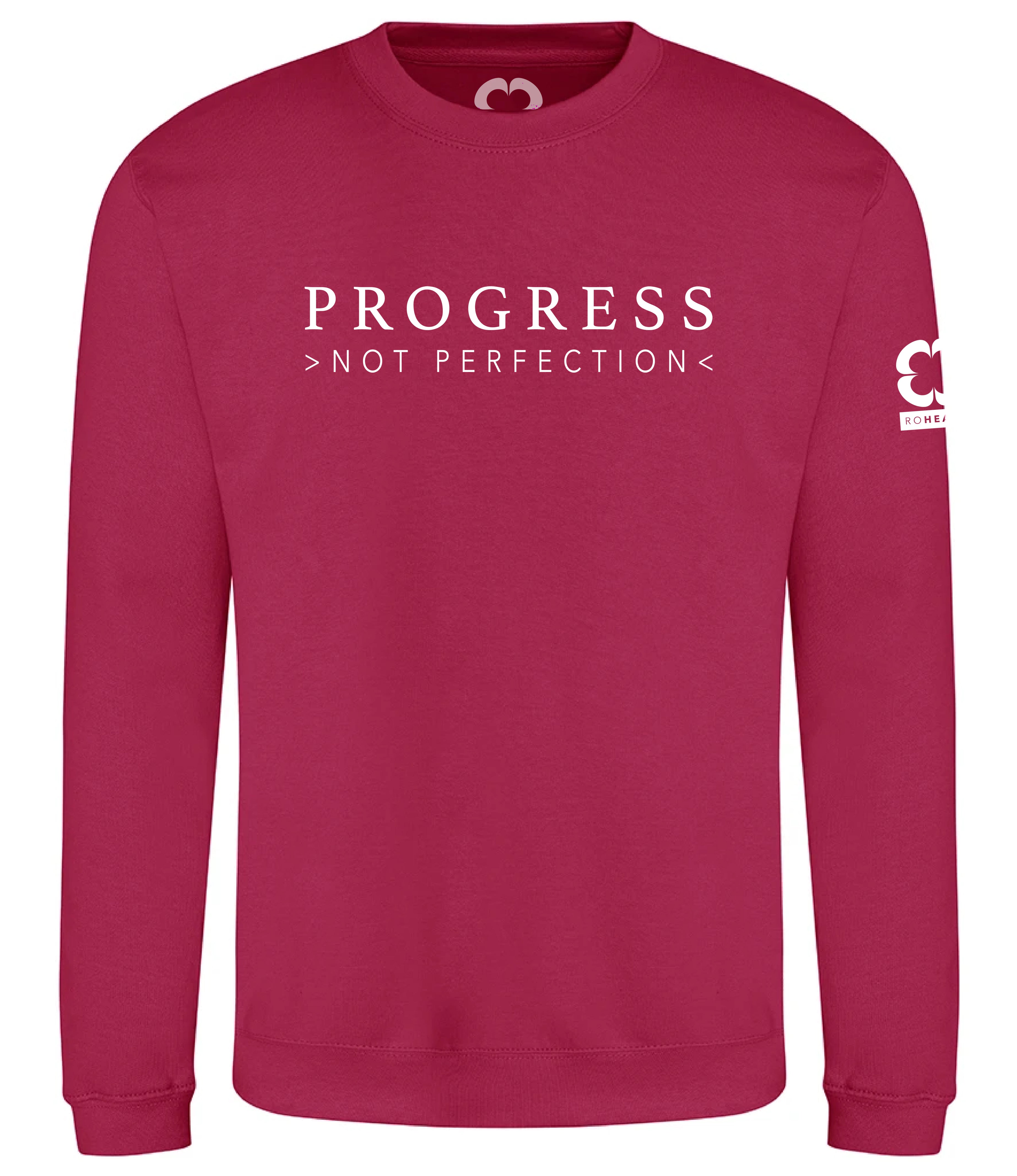 Roheart Progress Not Perfection Claret Sweatshirt