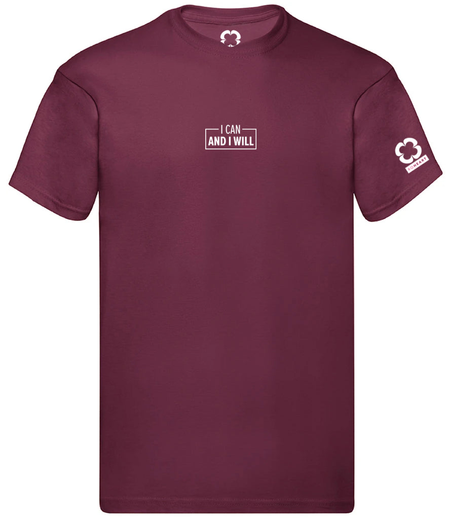 Roheart I Can and I WIll Burgandy T-Shirt