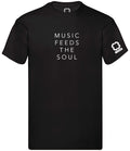 Roheart Music Feeds The Soul Black T-Shirt