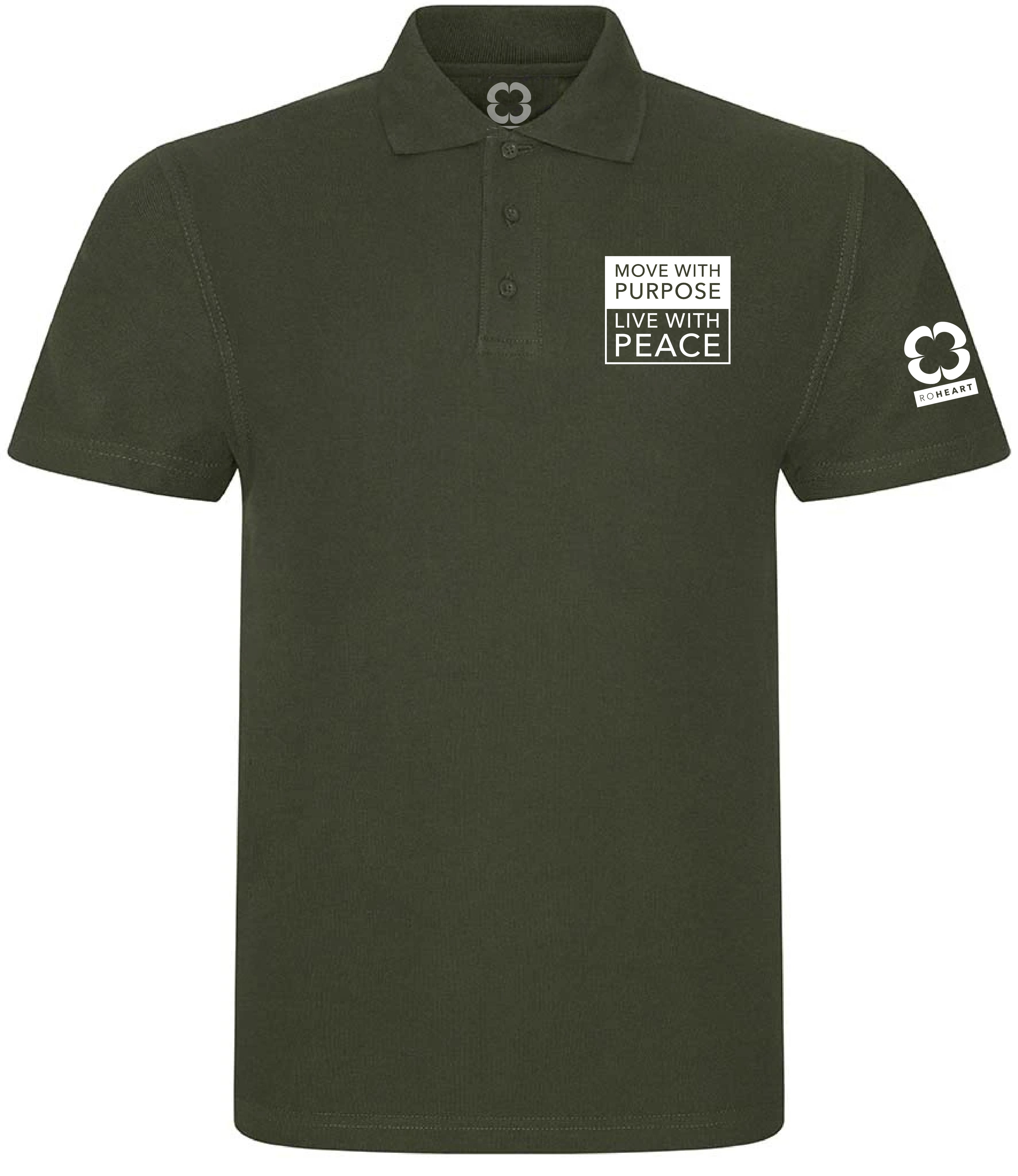 Roheart Move with Purpose. Live with Peace Polo